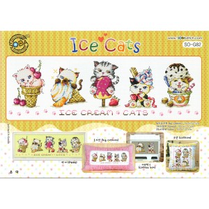 Borduurpatroon Ice Cats -...