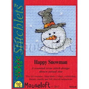 Borduurpakket Happy Snowman...