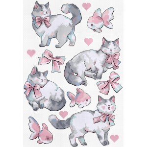 Cross stitch kit Pink...