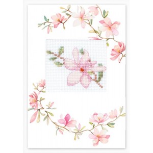 Borduurpakket Postcard Pink...