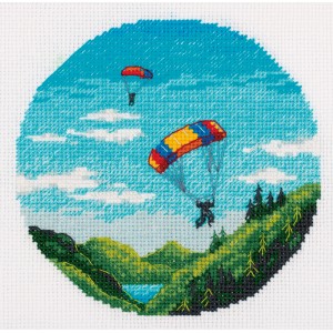 Cross stitch kit Skydiving...