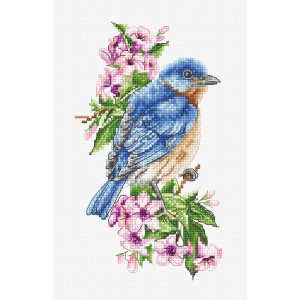Cross stitch kit Blue Bird...