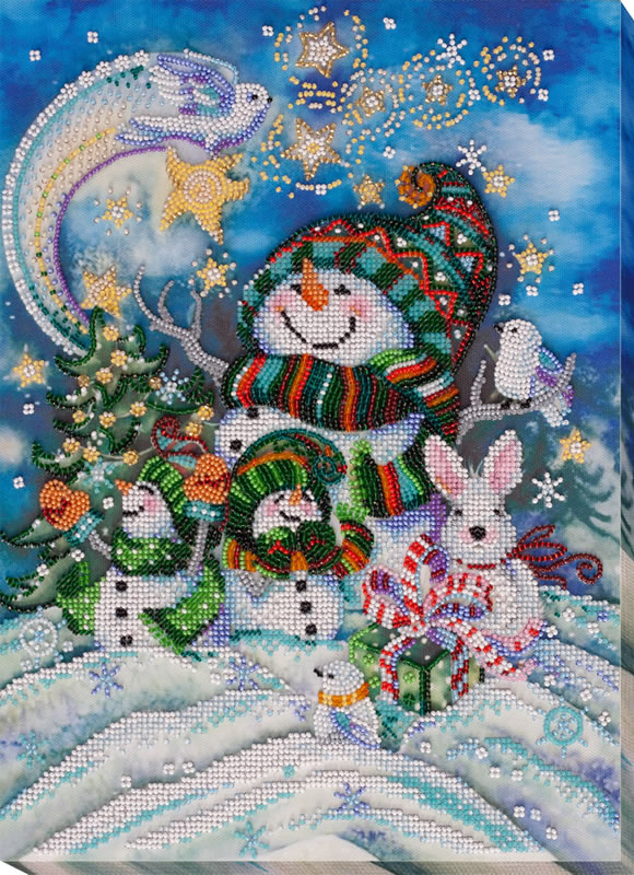 Bead Embroidery kit New Year's Night - Abris Art » Series AB