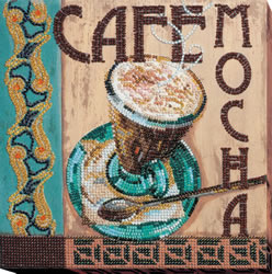 Bead Embroidery kit Mocha - Abris Art