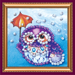 Kralen borduurpakket Owl - 3 - Abris Art