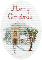 Cross stitch kit Christmas Card - The Church  - Bothy Threads
