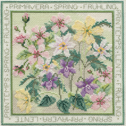 Cross stitch kit Four Seasons - Spring - Derwentwater Designs