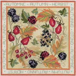 Cross stitch kit Four Seasons - Autumn - Derwentwater Designs