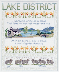 Cross stitch kit Samplers - Lake District - Derwentwater Designs