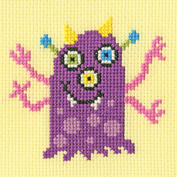 Cross stitch kit Little Stitchers Skip - Massive Monsters - Perry - Bothy Threads