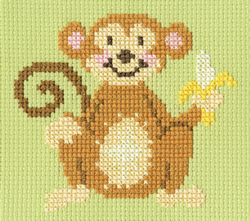 Cross stitch kit Little Stitchers Skip - Monkey Madness - Bothy Threads