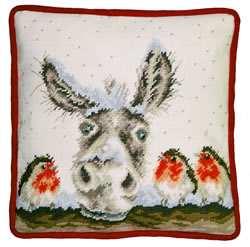 Petit Point borduurpakket Hannah Dale - Christmas Donkey Tapestry - Bothy Threads