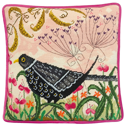 Petit Point borduurpakket Linda Hoskin - Blackbird Tapestry - Bothy Threads