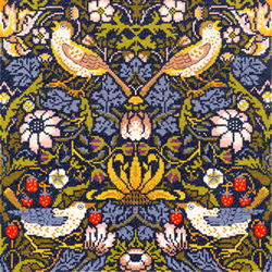 Borduurpakket William Morris - Strawberry Thief - Bothy Threads