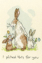 Cross stitch kit Anita Jeram - I Picked This For You - Bothy Threads