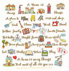 Cross stitch kit Amanda Loverseed - A Home Is Many Things - Bothy Threads