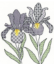 Boduurpakket Blackwork - Irises - Bothy Threads