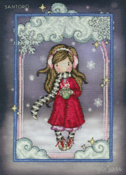 Borduurpakket Gorjuss - Snowflake Kisses - Bothy Threads