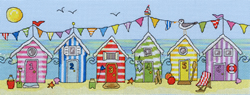 Cross stitch kit Fun! - Beach Hut Fun - Bothy Threads