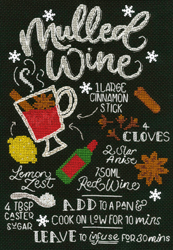 Cross stitch kit Letters By Julia - Mulled Wine - Bothy Threads