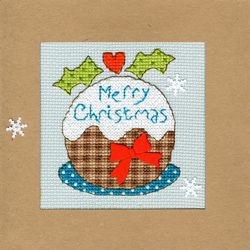 Borduurpakket Christmas Cards - Snowy Pudding - Bothy Threads