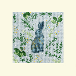 Borduurpakket Jade Mosinski Christmas Cards - Scandi Hare - Bothy Threads