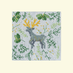 Borduurpakket Jade Mosinski Christmas Cards - Scandi Deer - Bothy Threads