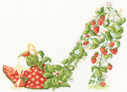 Borduurpakket Sally King - Strawberries And Cream - Bothy Threads