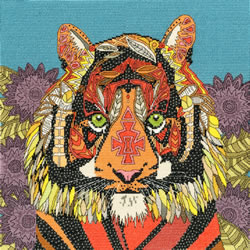 Borduurpakket Sharon Turner - Jewelled Tiger - Bothy Threads