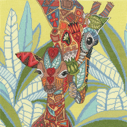 Cross stitch kit Sharon Turner - Jewelled Giraffes - Bothy Threads