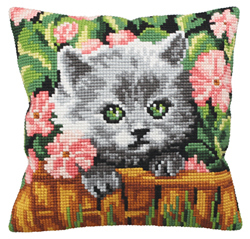 Kussen borduurpakket Minou - Collection d'Art