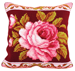 Kussen borduurpakket Romantique Rose 2 - Collection d'Art