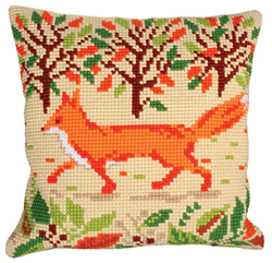 Cushion cross stitch kit Red Fox - Collection d'Art