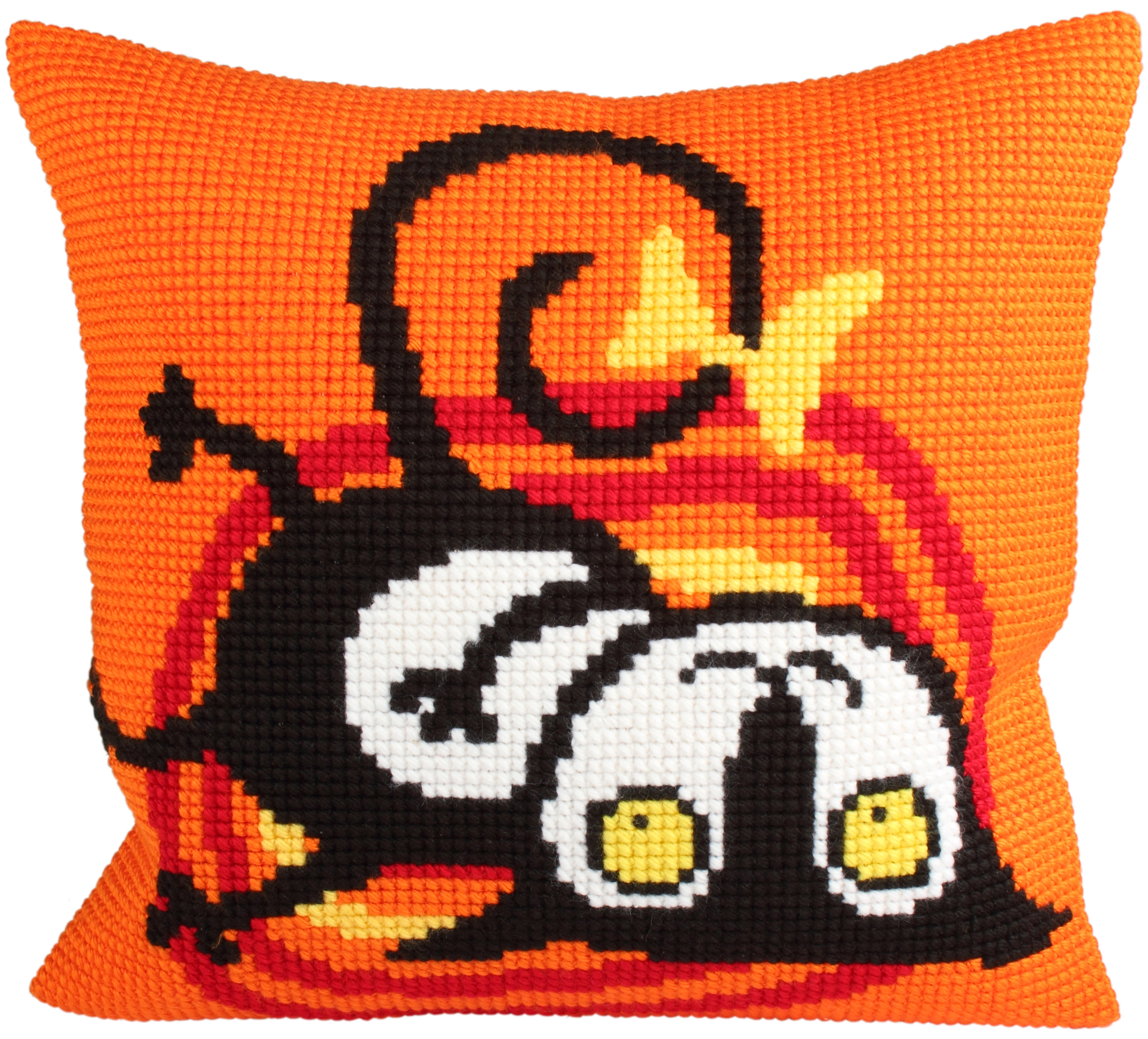 Cushion cross stitch kit Escaped Cat - Collection d'Art