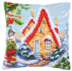 Cushion cross stitch kit Fairy Cottage - Collection d'Art