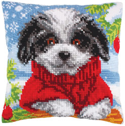 Cushion cross stitch kit Woolly Winter - Collection d'Art