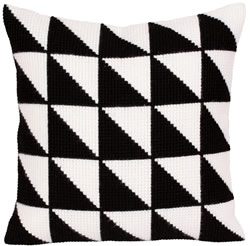 Kussen borduurpakket Black-and-white - Collection d'Art
