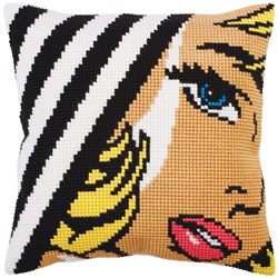 Cushion cross stitch kit Pop Art - Collection d'Art