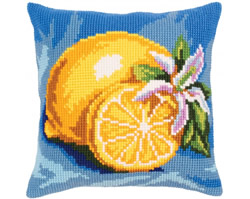 Cushion cross stitch kit Mature lemon - Collection d'Art