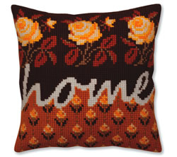 Cushion cross stitch kit Home - Collection d'Art