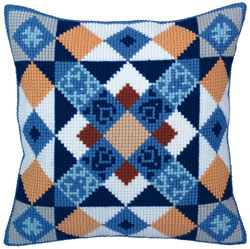 Cushion cross stitch kit Majolica - Collection d'Art