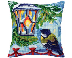 Cushion cross stitch kit Before Christmas - Collection d'Art