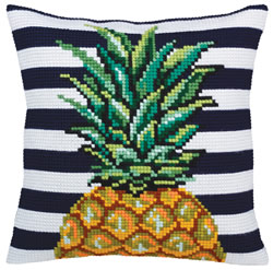 Cushion cross stitch kit Pineapple - Collection d'Art