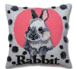 Kussen borduurpakket Rabbit - Collection d'Art