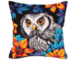 Kussen borduurpakket Owl Gaze - Collection d'Art