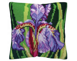 Cushion cross stitch kit Iris - Collection d'Art