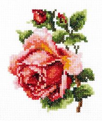 Cross stitch kit Small rose - Magic Needle