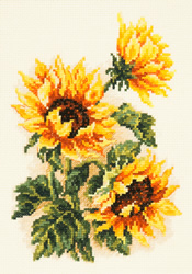 Cross stitch kit Three sunflowers - Magic Needle