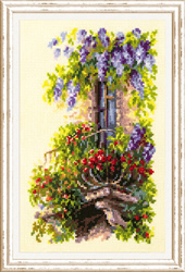 Cross stitch kit Blossoming Balcony - Magic Needle