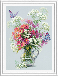 Cross stitch kit Phlox and Yarrow - Magic Needle